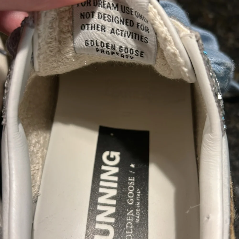 Golden Goose Silver Glitter and Pink Sneakers - Picture 7 of 15